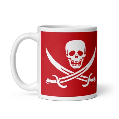 Pirate Flag - Coffee Mug. Coffee Tea Cup Funny Words Novelty Gift Present White Ceramic Mug for Christmas Thanksgiving - image5
